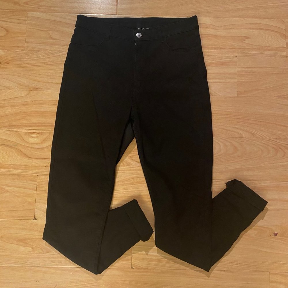 H&M Women Skinny Black Denim Jeans Size EU42